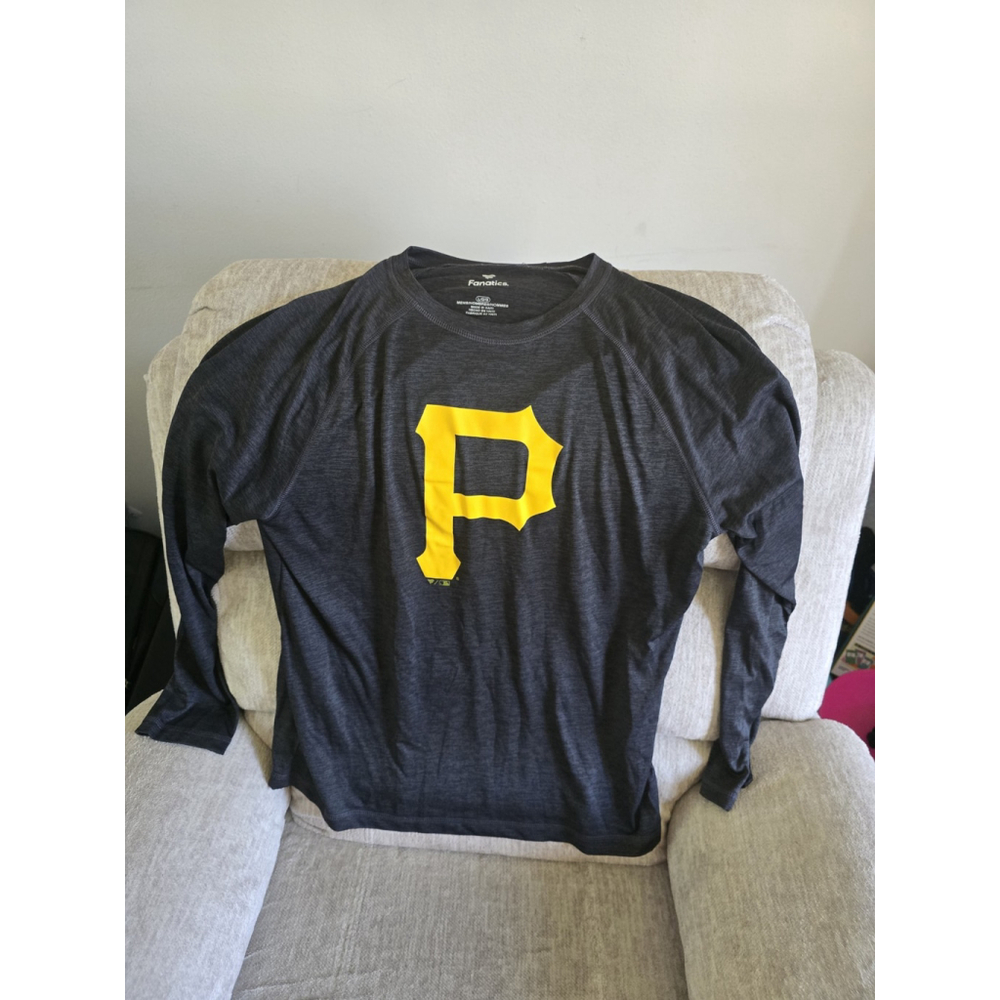 Genuine Merchandise Black Long Sleeve Shirt with Yellow 'P' Logo